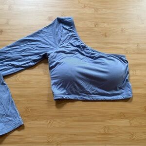 Klassy Network One Shoulder Brami Crop Top